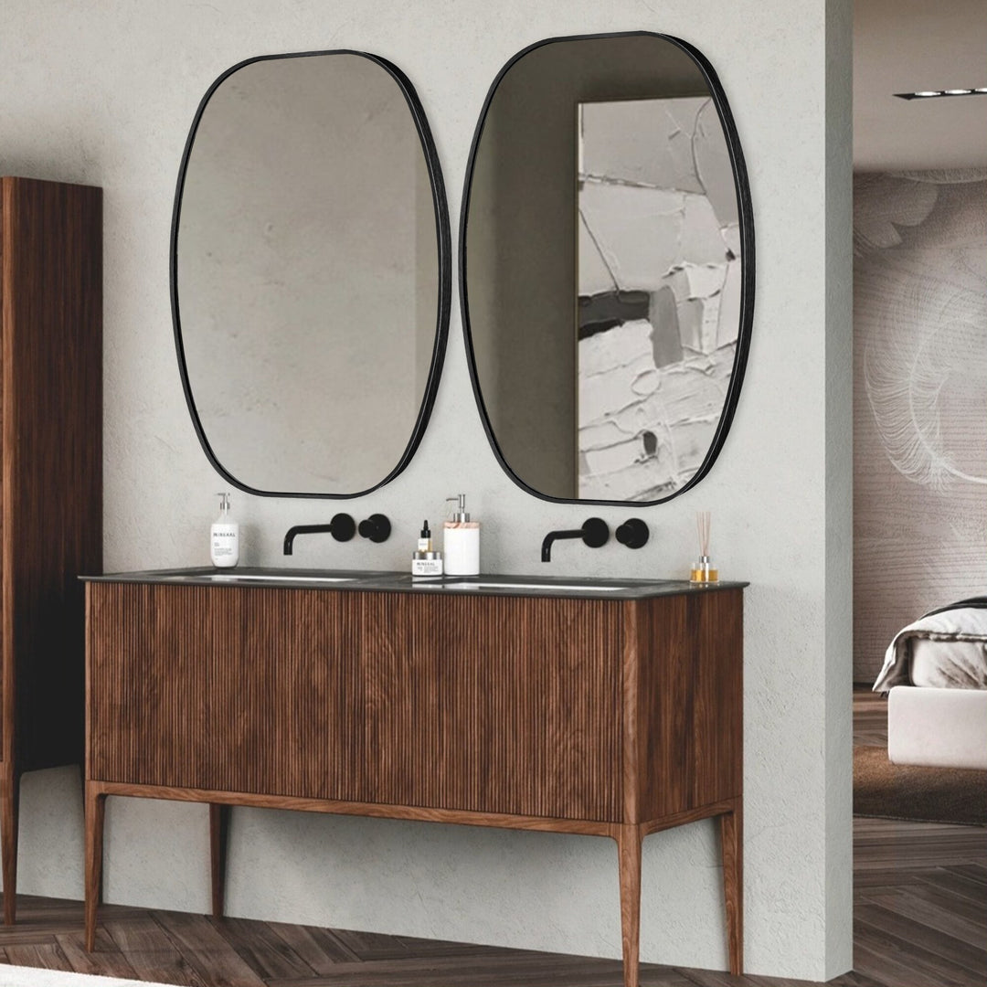 2 Pack Oval Mirror Vanity Decorative Wall Mirror