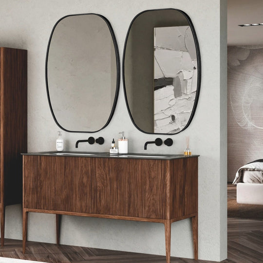 2 Pack Oval Mirror Vanity Decorative Wall Mirror
