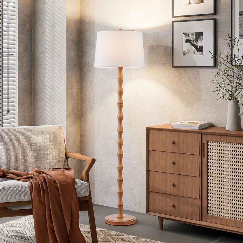 61'' Floor Lamp with Fabric Drum Shade