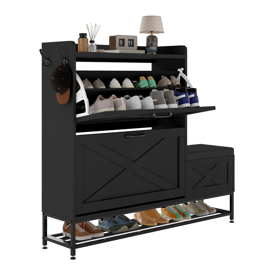 Shoe Storage Cabinet with Drawers Entryway Shoe Storage