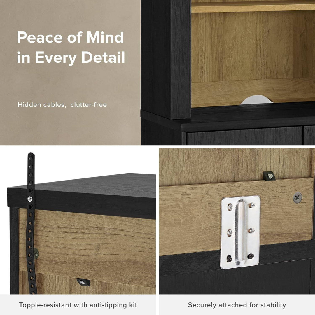 Mopio Blake 4 Piece Entertainment Center with Storage