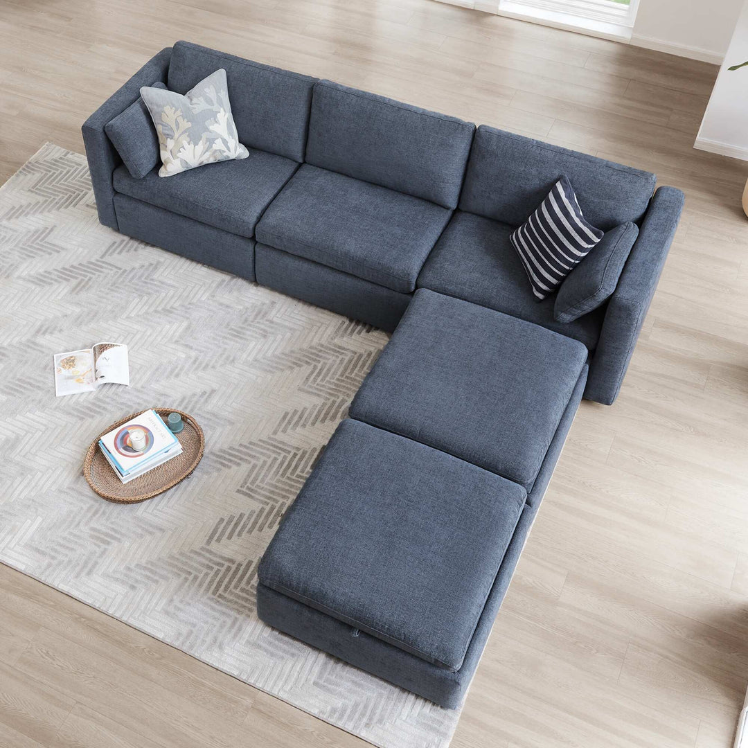 Mia Oversized Modular Sectional Fabric Sofa