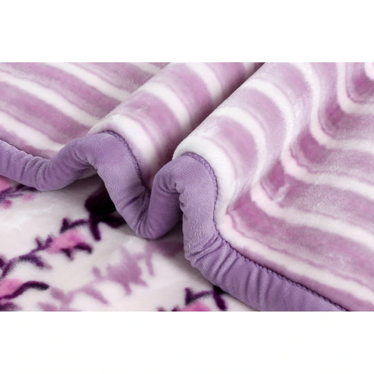 Empyrean Velvet 2 Ply Heavy Reversible Printed Raschel Blanket