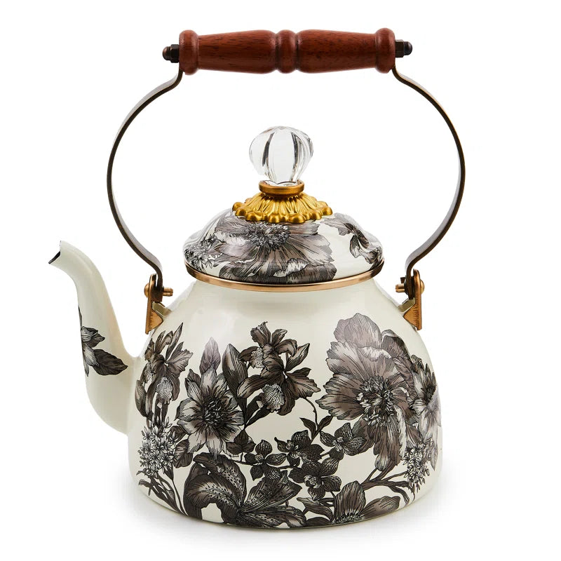 Sterling Check English Garden 2 Quart Tea Kettle