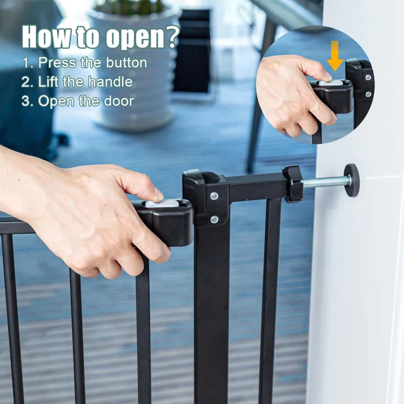 Carion Metal Adjustable Pressure Mounted Pet Gate