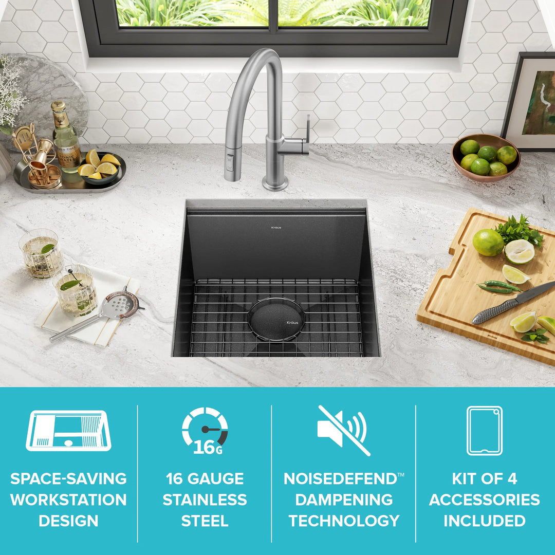 Kore Workstation Undermount Stainless Steel Kitchen Sink