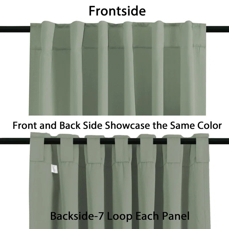 Blackout Solid Back Tab/Rod Pocket Bedroom Draperies Thermal Insulated Window Treatment Panels Room Darkening Blackout Drapes for Living Room