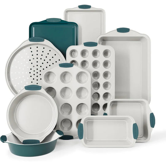 Nonstick Stackable Bakeware Set - Heavy Duty, Durable, Easy Release Baking Set, 10 Pcs