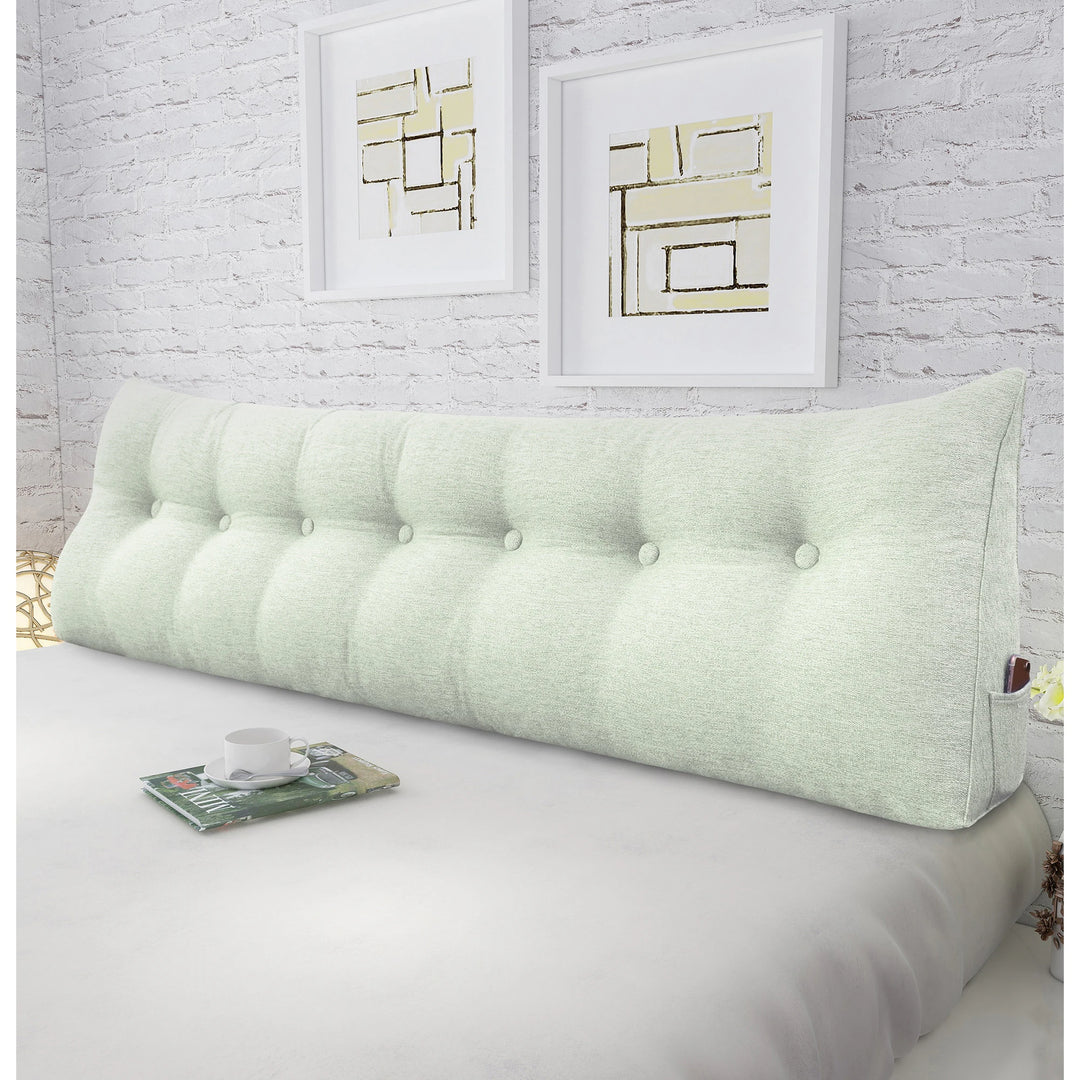 Bed Rest Wedge Reading Pillow Headboard Back Support Cushion