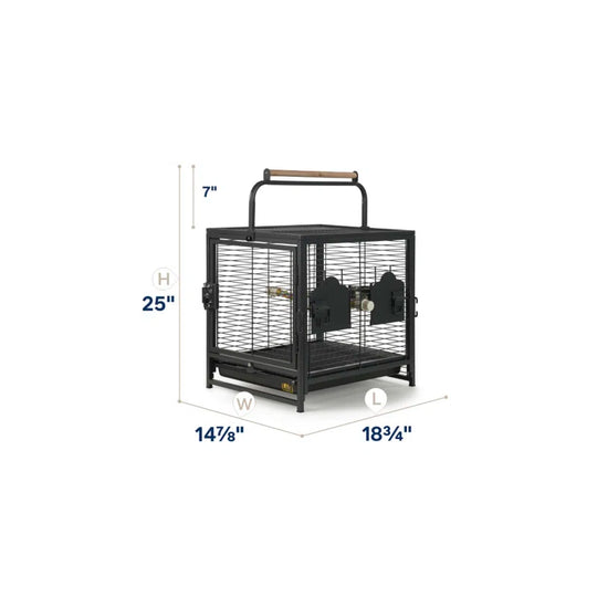 Nicki 25'' Steel Play Top Travel Bird Cage with Perch