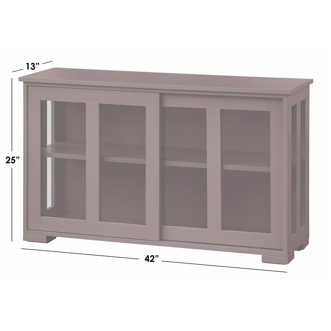 Jefferson Sliding Glass Door Stackable China Cabinet
