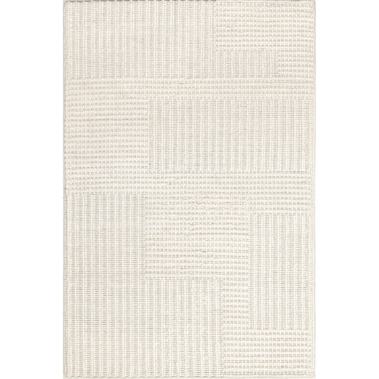 Dorene Contemporary High-Low Striped Wool Area Rug