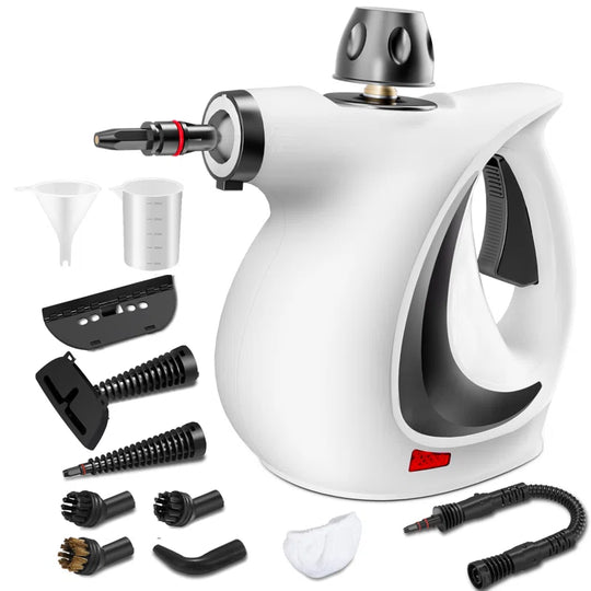 Handheld Steam Cleaner, Portable Steamer with Large Capacity,11-Piece Accessory Set for Floor, Car, Carpet, Upholstery, Couch, Tile, Windows Cleaning