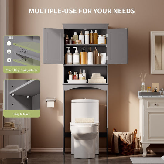 Bathroom Storage Cabinet, Toilet Storage Cabinet, Bathroom Shelf over the Toilet, Space Saver Toilet