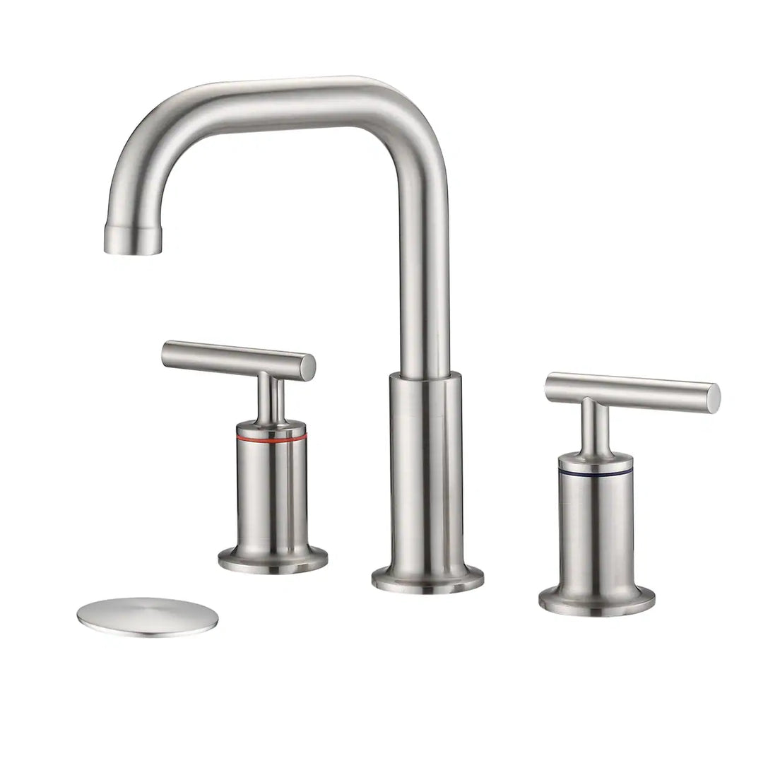 8 Inch Luxury Widespread Bathroom Sink Faucet with Pop-Up Drain