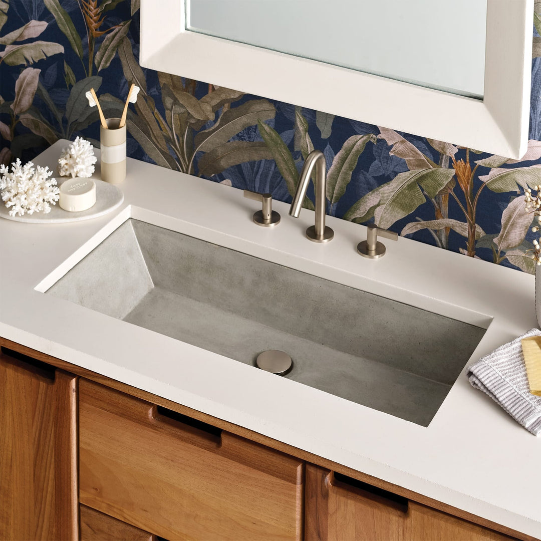 Arcata Nativestone Concrete Undermount Trough Bathroom Sink