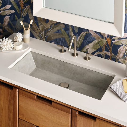 Arcata Nativestone Concrete Undermount Trough Bathroom Sink