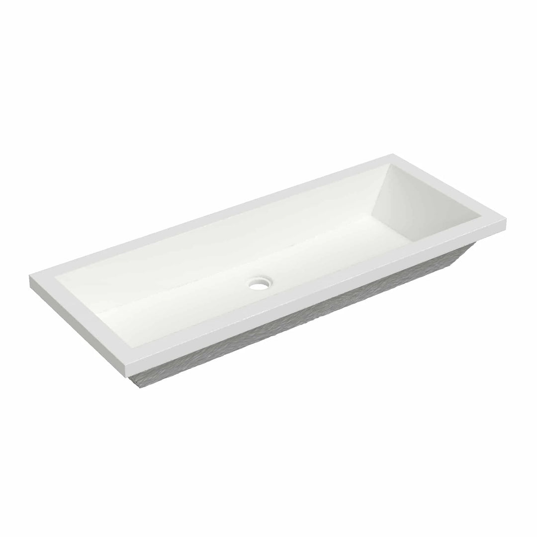 Arcata Nativestone Concrete Undermount Trough Bathroom Sink