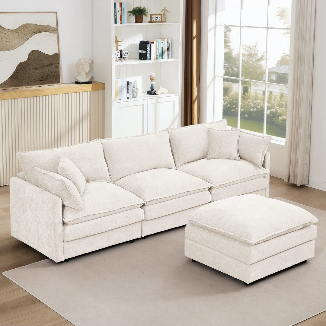 Modular Sectional Sofa, 102 Inch L Shaped Couch Set for Living Room
