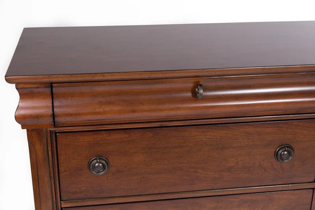 Fye 64" W 8 Drawer Dresser & Mirror Set
