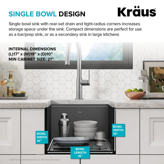 Kore Workstation Undermount Stainless Steel Kitchen Sink