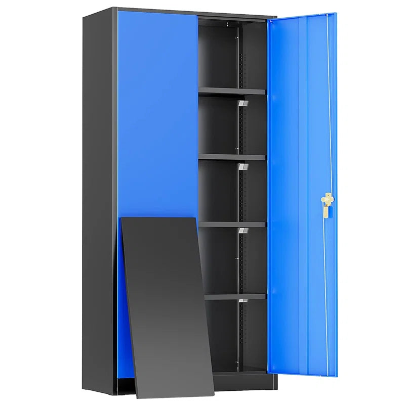 Metal Garage Storage Cabinets ( 72'' H X 36'' W X 18'' D ) with 4 Adjustable Shelves and Lockable Doors