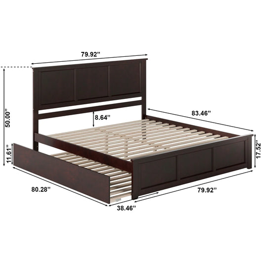 Madison Platform Bed with Matching Footboard & Trundle