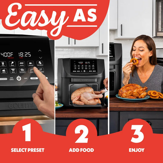 14 Quart All-In-One Digital Air Fryer Oven with Touchscreen, Rotisserie and Dehydrator