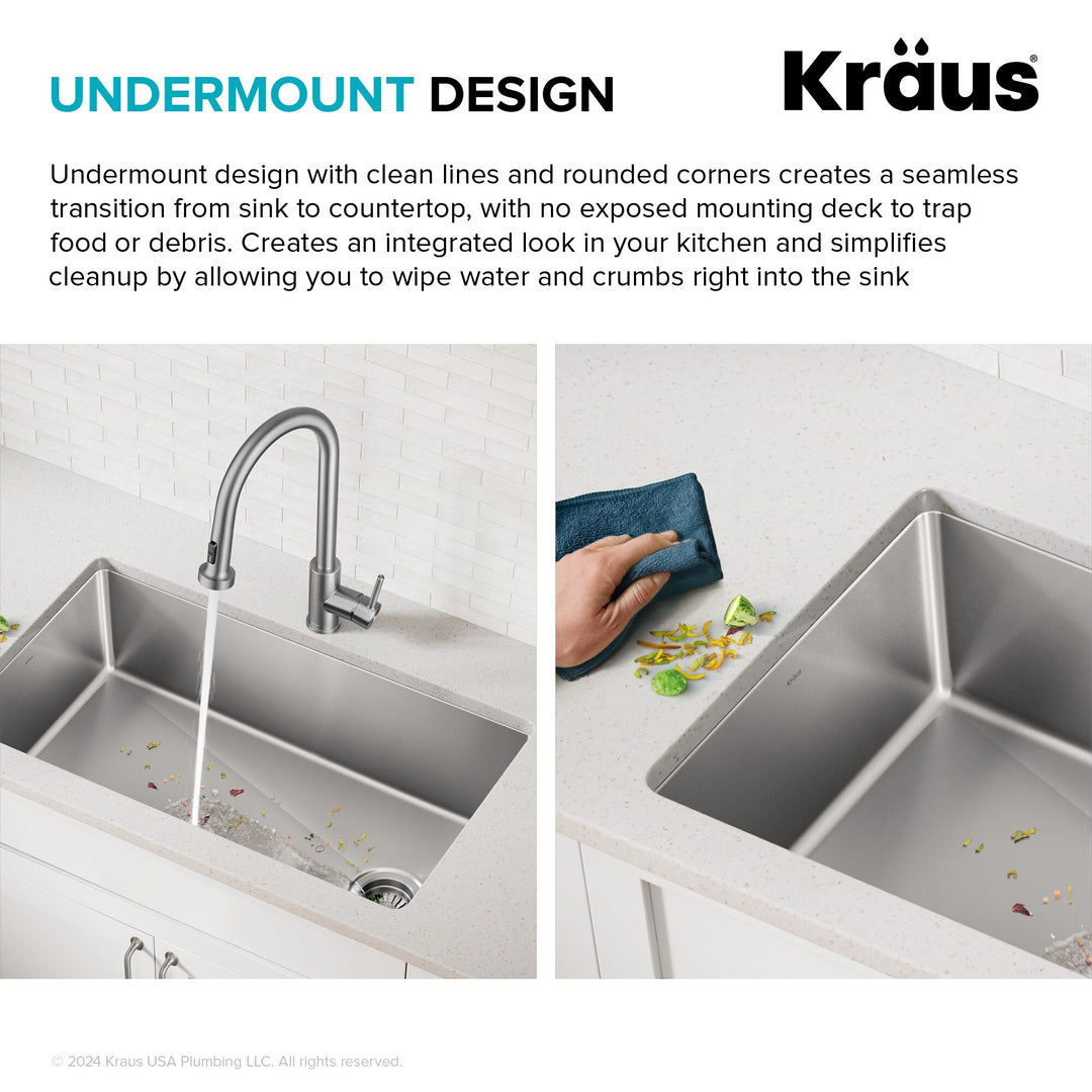 Fairlane Undermount 18 Gauge Stainless Steel Kitchen Sink