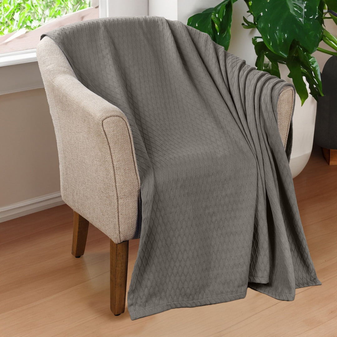 Diamond Weave All-Season Bedding Cotton Blanket