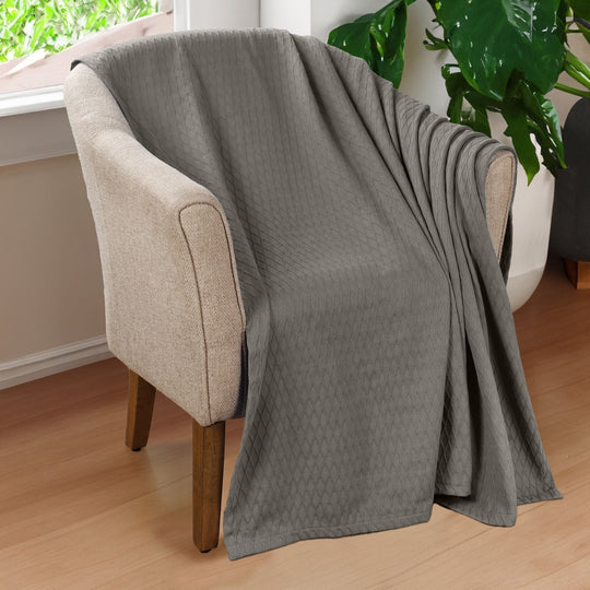 Diamond Weave All-Season Bedding Cotton Blanket