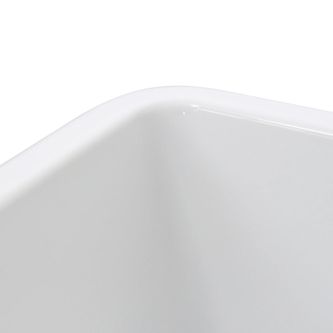 31-Inch Fireclay White Farmhouse Kitchen Sink - 31 X 18 X 8.75 Inches