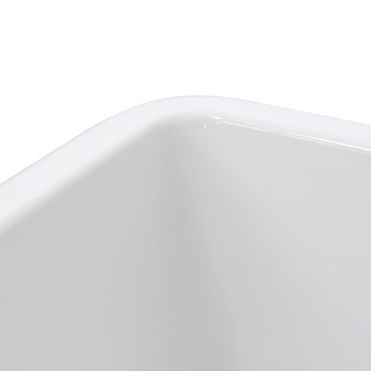 31-Inch Fireclay White Farmhouse Kitchen Sink - 31 X 18 X 8.75 Inches