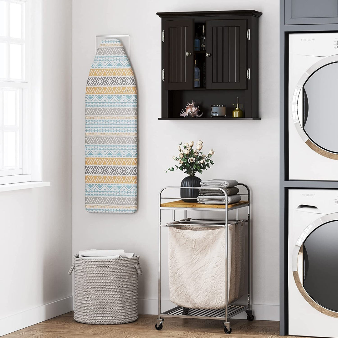 Bathroom Cabinet Wall Mounted, Wood Hanging Cabinet, Wall Cabinets with Doors and Shelves over the Toilet for Bathroom