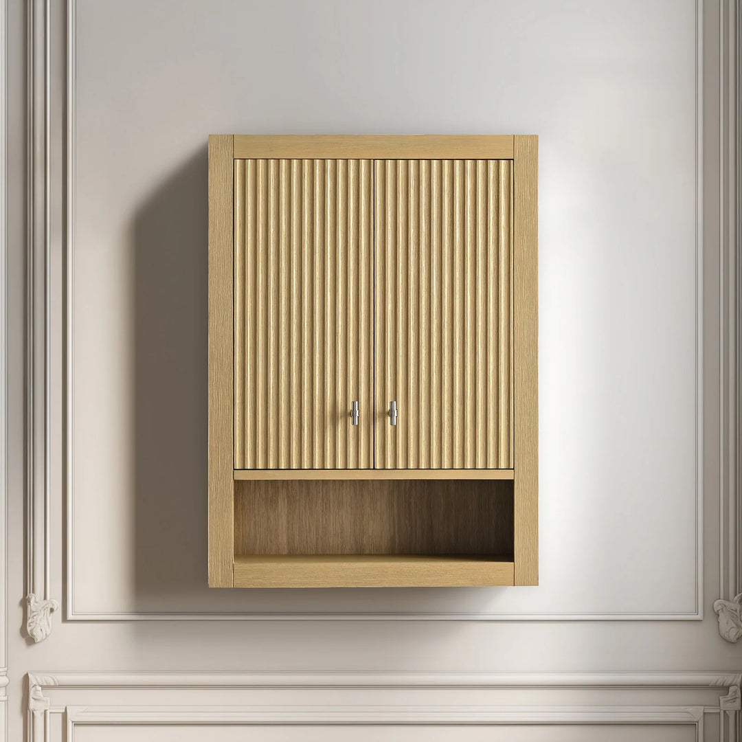24 "Wall Mounted Bathroom Storage Cabinet with Soft Close Doors