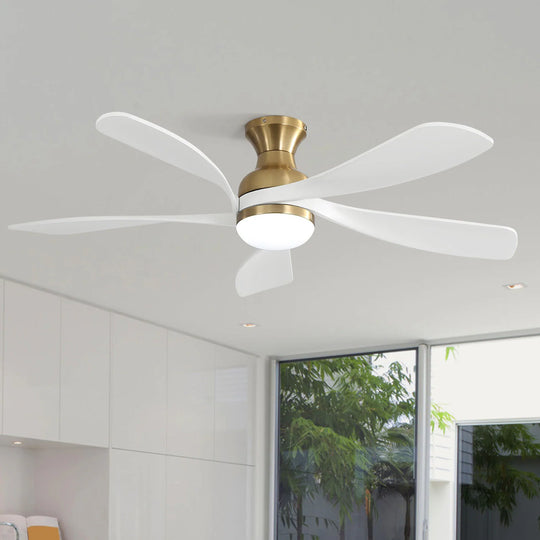 Sofucor 42"/48"/ 52"/60"Noiseless Walnut Wood Ceiling Fan with Remote Control, Integrated Light Optional