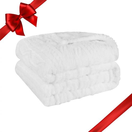 Arctic Boho Jacquard Plush Fluffy Fleece Blanket
