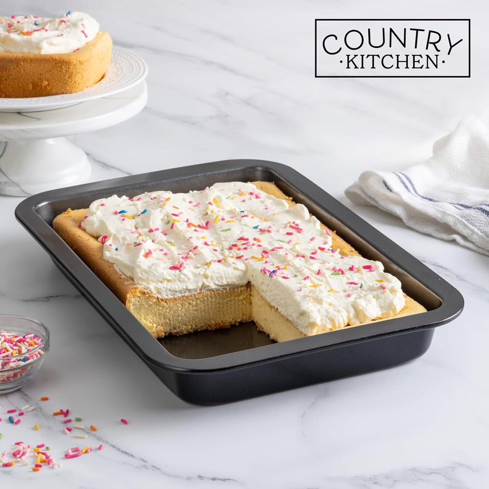 Baking Pans Set 10 Piece Non-Stick Cake Pans with Carry Lids for Storage & Travel, Perfect for Parties Stackable