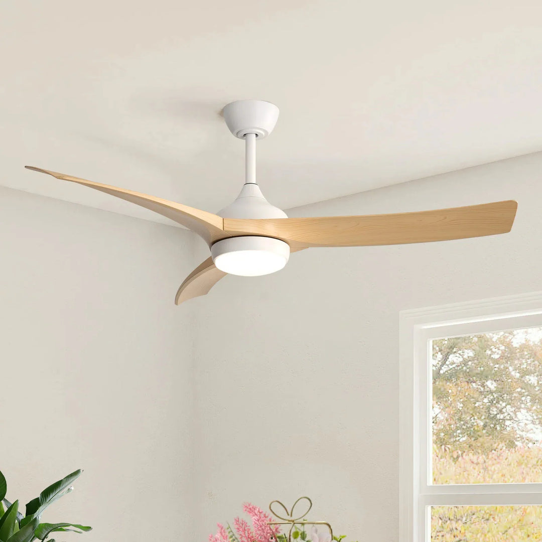 Sofucor 52/60 Inch Ceiling Fan with Integrated LED Light and Remote Control Quiet DC Motor