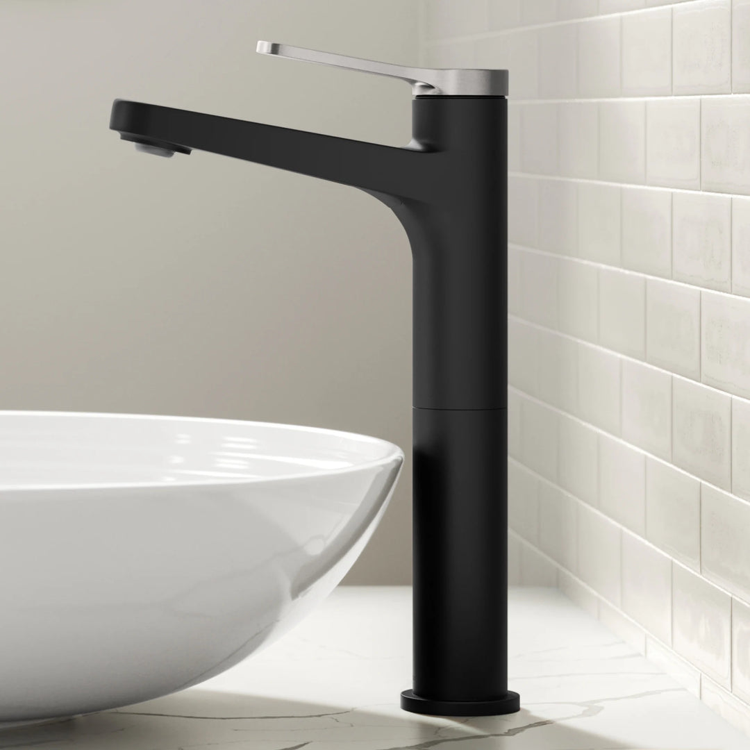 Indy Single Handle Vessel Bathroom Faucet with Pop up Drain