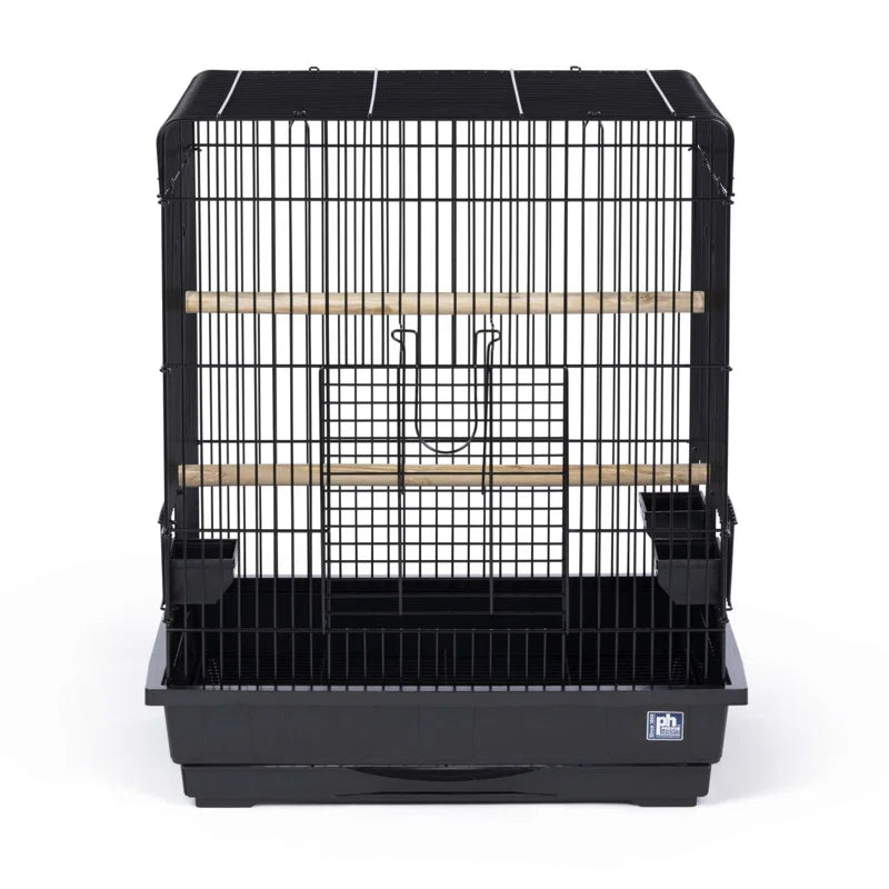 Mae 29.5'' Flat Top Table Top Bird Cage with Perch