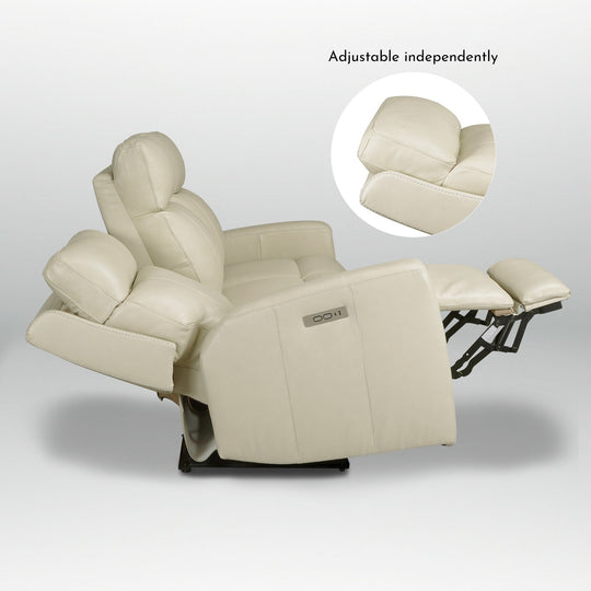 81.5'' Genuine Leather Zero Gravity Power Recliner Sofa with Power Headrest, USB&USB-C Port