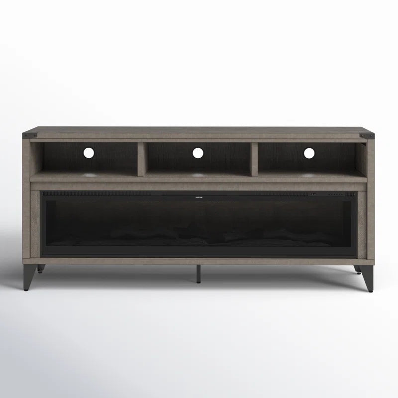 Bowrah TV Stand for Tvs up to 75" with Electric Fireplace Included