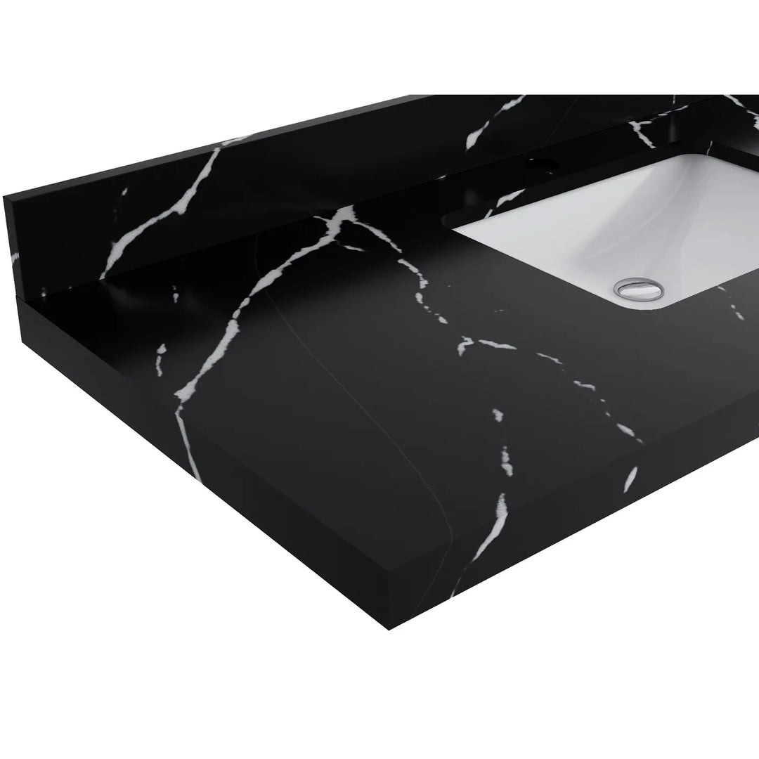 Willow Collection 84 in W X 22 in D X 36 in H Boston Double Bowl Sink Bathroom Vanity with Countertop