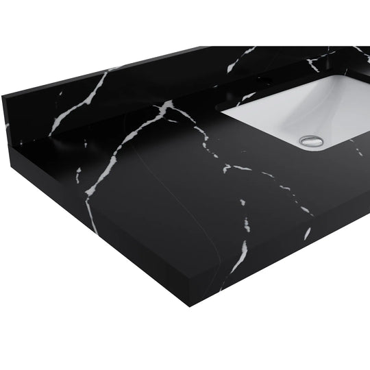 Willow Collection 84 in W X 22 in D X 36 in H Boston Double Bowl Sink Bathroom Vanity with Countertop
