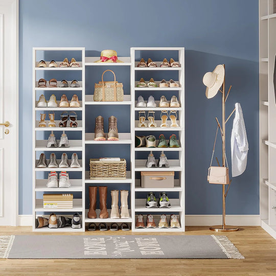 14-Tier Shoe Rack, 46 Pairs Freestanding Tall Entryway Shoe Organizer