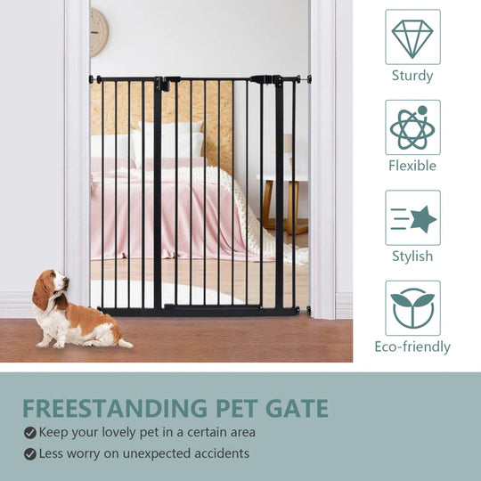 Carion Metal Adjustable Pressure Mounted Pet Gate