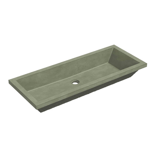 Arcata Nativestone Concrete Undermount Trough Bathroom Sink