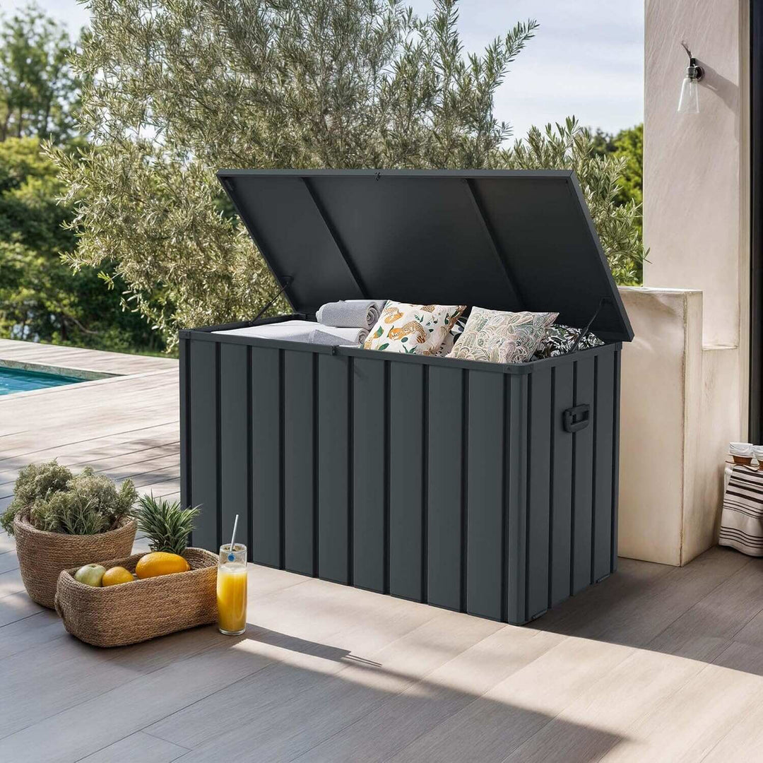 Outdoor Deck Box Waterproof Lockable Storage Box Container with Lid