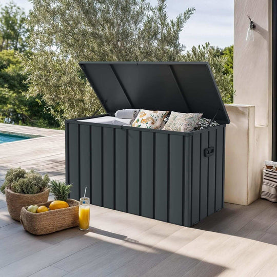 Outdoor Deck Box Waterproof Lockable Storage Box Container with Lid